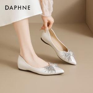 Daphne | Diamante-studded Elevated Heel Flat Slip On Shoe