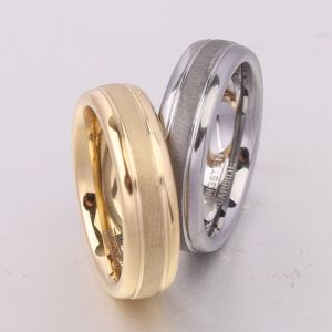 Kemstone Matte 6MM Tungsten Couple Rings - Modern Wedding Bands Minimalist Durable Jewelry