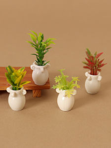 Dollhouse Artificial Mini Dollhouse Small Green Plant Decorations Desktop Scene Props Ob11 Model Ornaments