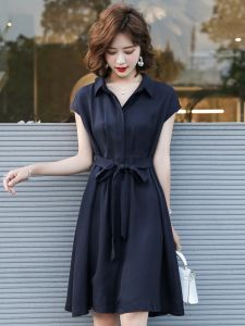 MAIMEI | Elegant Chiffon Dress Women Summer 2025 New High Waist A-Line Skirt Short Sleeve Print High-End Brand Guangzhou Thirteenth Factory