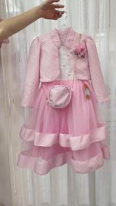 New Autumn/Winter Long Sleeve Party Dress Elegant Girl Embroidery Christmas Performance Dress Gift Bag for Children Aged 3-11