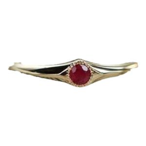 Luxurious Vintage Red Ruby Ring Gold Plated 18K Womens Daily Gem Adjustable Natural Ring Fashionable Jewelry Accessory