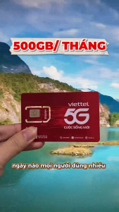 Sim Viettel 4G Tặng 500GB Tốc Độ Cao Mỗi Tháng Dùng Linh Hoạt Sử Dụng Trọn Gói 12 Tháng Không Cần Nạp Tiền 12T5G125 | FREESHIP - CHƯA KÍCH HOẠT