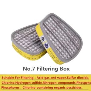6200 7502 6800 Chemical Gas Mask with 6001 6002 6004 Box 5N11 Cotton Filter Paint Protection Respirator Replaceable