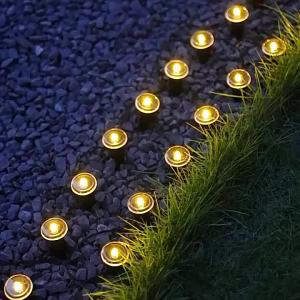 40/30/20/10 LED Halloween Solar Garden Lights Outdoor Pathway Stake Lights Purple Lawn Walkway Yard Patio Spooky Party Decor