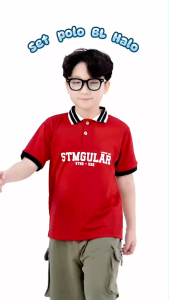 Set Đồ Bé Trai Áo Polo Quần Đùi Bl Halo 8-38Kg 3 Màu Chất Vải Mát Bộ Polo Bé Trai Mùa Hè Phong Cách Thể Thao QSDC15AL12