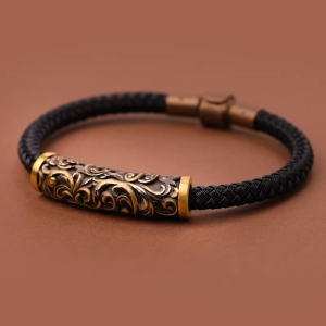 Chow Sang Sang 周生生 Noir 999.9 24K Pure Gold Noir Bold Bracelet for Women & Men Size 17cm 95636B Price-by-Weight 22.08g Pure Gold