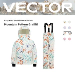 VECTOR | Thermal Warm Fashion Contrast Color Kids Ski Suit