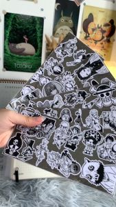 Combo 50 Sticker BW Anime chống nước sticker dán laptop điện thoại đàn guitar mũ bảo hiểm vali.