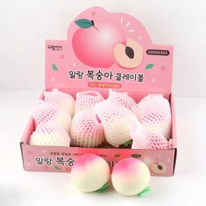 Pack of 3 Fruit Peach Peach Pinch Decompression Toys