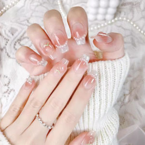 Handmade Short Nail Art Stickers Removable False Nails Student Friendly Easy Wear And Remove Nail Tips Fashionable Nail Decor