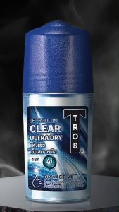 Lăn Khử Mùi Nam TROS Clear Ultra Dry Hương Thơm Mát Lạnh Chống Ố Vàng Áo Kiểm Soát Mồ Hôi Khô Thoáng 25ml & 45ml