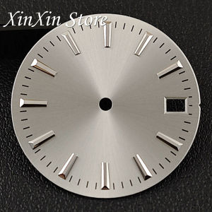 Sunburst 28.5MM NH35 Watch Dial Stripes Simple Surface Single Date Watch Face Replacement Parts for NH35/NH36/4R/7S Movement