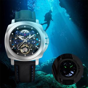 PAGANI DESIGN 10Bar Diver Watch For Men Mechanical square Dial Original Design Top Automatic Sapphire Luxury Luminous Men Watch