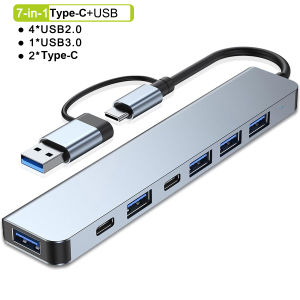 USB 3.0 HUB 8 Ports Splitter 5Gbps USB A Type C HUB Multiport Adapter for MacBook iPad Laptop Expansion PC Desktop USB Hub