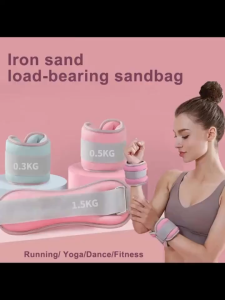 ถุงทรายข้อเท้าและข้อมือแบบปรับน้ำหนักได้ 0.5-2 กก. ดีไซน์กระชับ ใช้สำหรับฝึกstrengthและศิลปะการเต้น EX0056-57