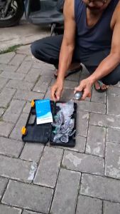 Stamset Set Box Paku Tembok Dinding Cor Plafond Pipa Kabel Besi Beton Otomatis Bonus 10 Pcs Paku
