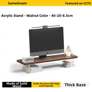 SAMEDREAM | Solid Wood Desktop Monitor Riser Shelf