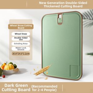 Wheat Straw Double-Sided Cutting Board for Home and Baby