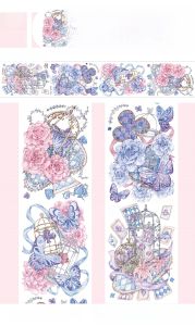 Okmt หัตถกรรมพิเศษสติกเกอร์สัตว์เลี้ยงสําหรับ Bullet Journal Washi เทป Rose Birdcage ทิวทัศน์สร้างเทปกาวอุปกรณ์ธุรกิจ