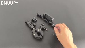 Aluminum Super Clamp with Double Ball Head Magic Arm 1/4"-20 Threaded Holes Selfie Helmet Extension Arm for Gopro Hero 13 12/DSL