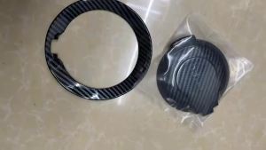 Sợi Carbon Nắp Bình Xăng Viền Khí Nắp Cửa Bảo Vệ Cho Dodge Challenger 2008-2023 Chất Liệu ABS Phụ Kiện Xe Hơi