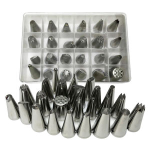 Bộ 24 Van Nướng Bằng Thép Không Gỉ 304 Bộ Trang Trí Bánh Quy Bánh Kem Bơm Kem Baking Tool Bánh Tráng