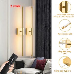 Đèn Tường Điều Chỉnh Độ Sáng Xoay Được Với Pin 10000mAh Điều Khiển Từ Xa Trang Trí Bàn Cạnh Giường Ngủ Phòng Ngủ Phong Cách Hiện Đại Đèn LED Sắt