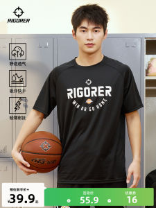 เสื้อยืดแขนสั้นผู้ชาย ทรงหลวม ระบายอากาศได้ดี แห้งเร็ว คอตั้ง สำหรับเล่นบาสเก็ตบอลในฤดูร้อน 2025 เสื้อผ้ากีฬาสำหรับผู้ชาย