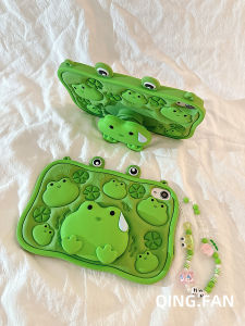 Cartoon Green Frog Design Silicone Protective Case with Stand for Apple iPad Air5 10.2 Inch New Model iPad pro Soft Anti-Fall Tablet Cover