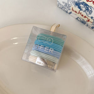 Sea Blue ~ Soft Glutinous Hair Friendly String High Elasticity Durable Seamless Hair Band High Ponytail Tie-up Hair Rubber Band