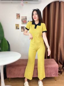 ชุดเซ็ต ชุดคู่ ผ้าไหมพรม งานชู้เซ็ต คู่กับ กางเกงขาบานยาว ยาวม่าน รุ่นสอง สามล้อ ใหญ่