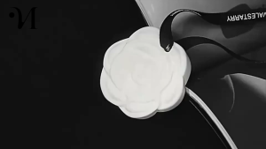 Hanging Aroma Diffuser Rose Shape Closet Deodorizer with Ribbon Hanger White