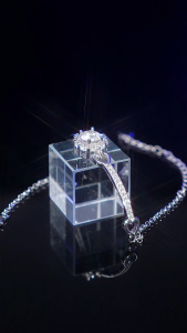 LOVETIA Gelang Moissanite S925 Sterling Silver Desain Berlian untuk Wanita Sertifikat GRA SL0019