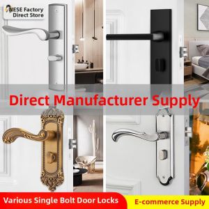QIUZHISE | Bathroom Aluminum Latch Lock Stainless Steel Handle Lock