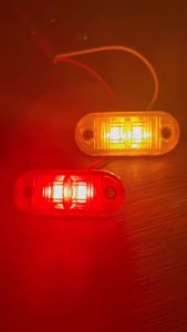 4Pcs/Set Lampu LED Bak Samping Sein Truk Trailer Mobil 12 Volt 24 Volt