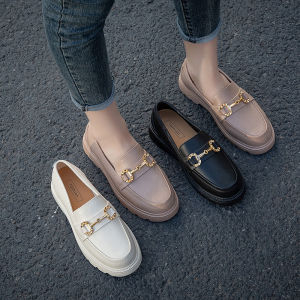 รองเท้าส้นแบนแบบสวมหัวกลมพื้นแบนสำหรับผู้หญิงในชีวิตประจำวัน สวมใส่สบาย ทนทาน รองเท้าส้นสูงแบบสวมหัวลึก พื้นรองเท้าแบบสวมหัวลึก