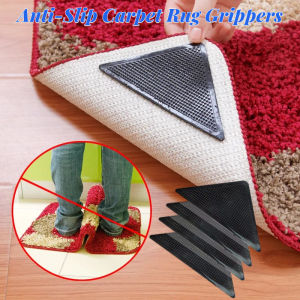 Triangle Washable Reusable Rug Gripper Anti-skid Rubber Mat Non Slip Patch Tape for Tile Floors Carpets Corners Pad