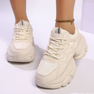 รองเท้ากันลื่นน้ําหนักเบาสีทึบของผู้หญิง เพิ่มความสูงและพื้นรองเท้าหนา รองเท้าลําลองทุกฤดูกาลและสไตล์ทางการ ทุกฤดูกาล งานปาร์ตี้ สํานักงาน