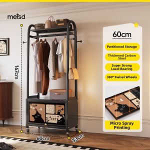 MEISD | Cream Style Floor-standing Mobile Clothes Rack