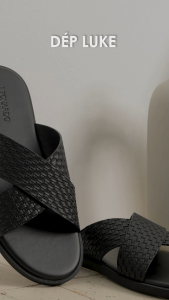 Leonardo Dép Nam Luke Quai Ngang Da Microfiber Nhân Tạo Cao Cấp Thiết Kế Tối Giản Minimalism Siêu Êm Ái
