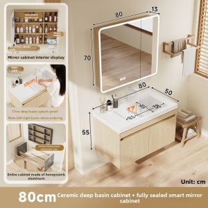 LANGXIANG | Laundry Washbasin Cabinet Wooden Style Aluminum