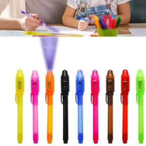 UV Light Invisible Ink Spy Pen 4-12pcs Magic Marker for Kids Secret Message Party Favors Treasure Box Prizes Toys Gift