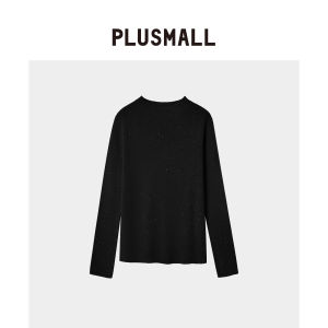 Glimmering Starlight Wool Bead Thread Half-Turtleneck Top