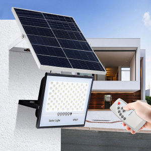 Outdoor Solar Light 100/200/300W Spotlights Solar Lights Waterproof Remote Control Solar Wall Lamp Street Garden Sunlight