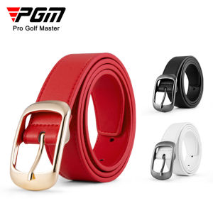 PGM Womens Golf Belt Korean Style All Match Belt Buckle 3 Colors Black Red White Microfiber Sports Belt PD017