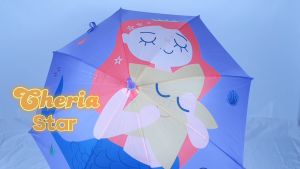 PAYUNG LIPAT ANAK PEREMPUAN KOREA MOTIF PINK KELINCI CEWEK UMBRELLA SEKOLAH KIDS FASHION KOREA KFJ3