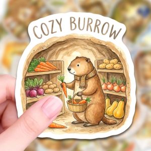 50 Pcs Cartoon Animal House Stickers Animal Life Fun Decorate Cup Phone Laptop Stationery Box Scrapbook Waterproof Decals