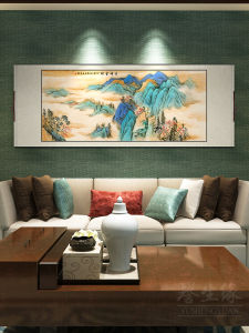 Modern New Chinese Style Landscape Painting Wall Art Decorative Scroll for Living Room Sofa Background Bedroom Restaurant Study