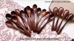 Thìa Canh Soup Gỗ Trắc Cẩm Lai Siêu Sạch [CTL772] Size 17cm - HAHANCO